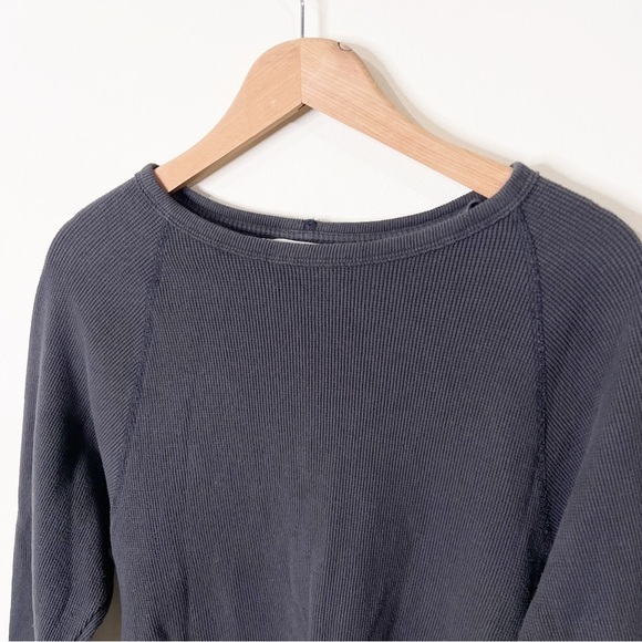 Free People Revolve Slit Back Oversized Amelia Thermal in Black Size XS - Picture 3 of 8